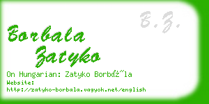 borbala zatyko business card